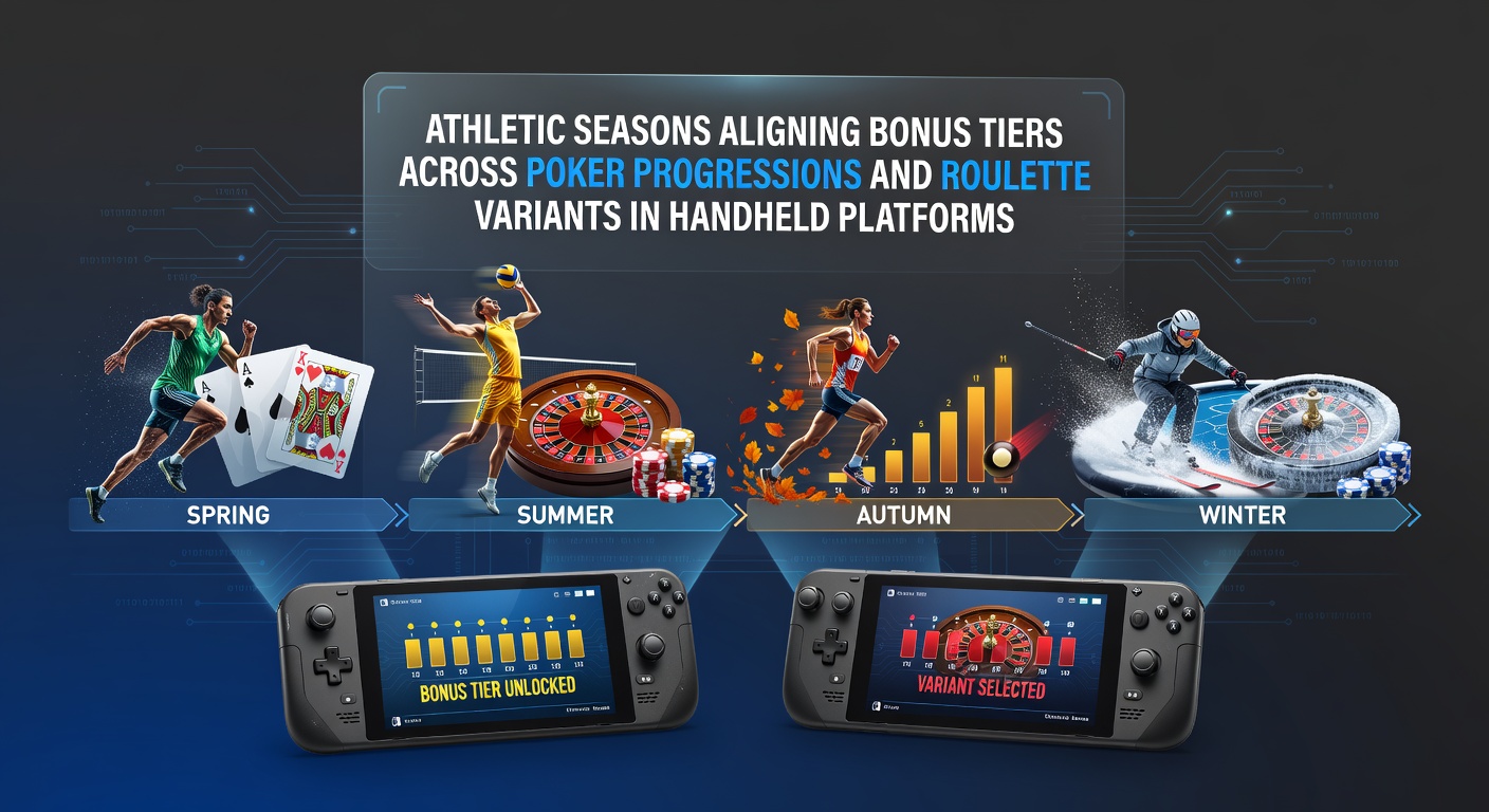 Mobile poker and roulette apps displaying seasonal bonus tiers aligned with athletic schedules on handheld devices