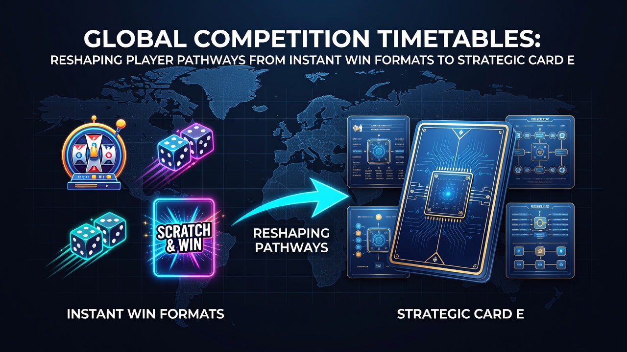 Strategic card game interfaces in mobile apps aligned with extended global tournament schedules