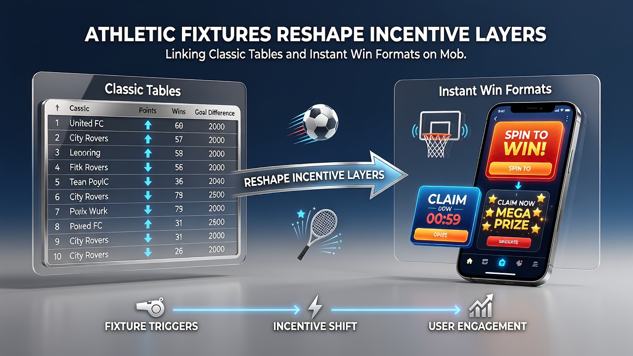 Chart illustrating player transitions between table games and instant win formats during sports events