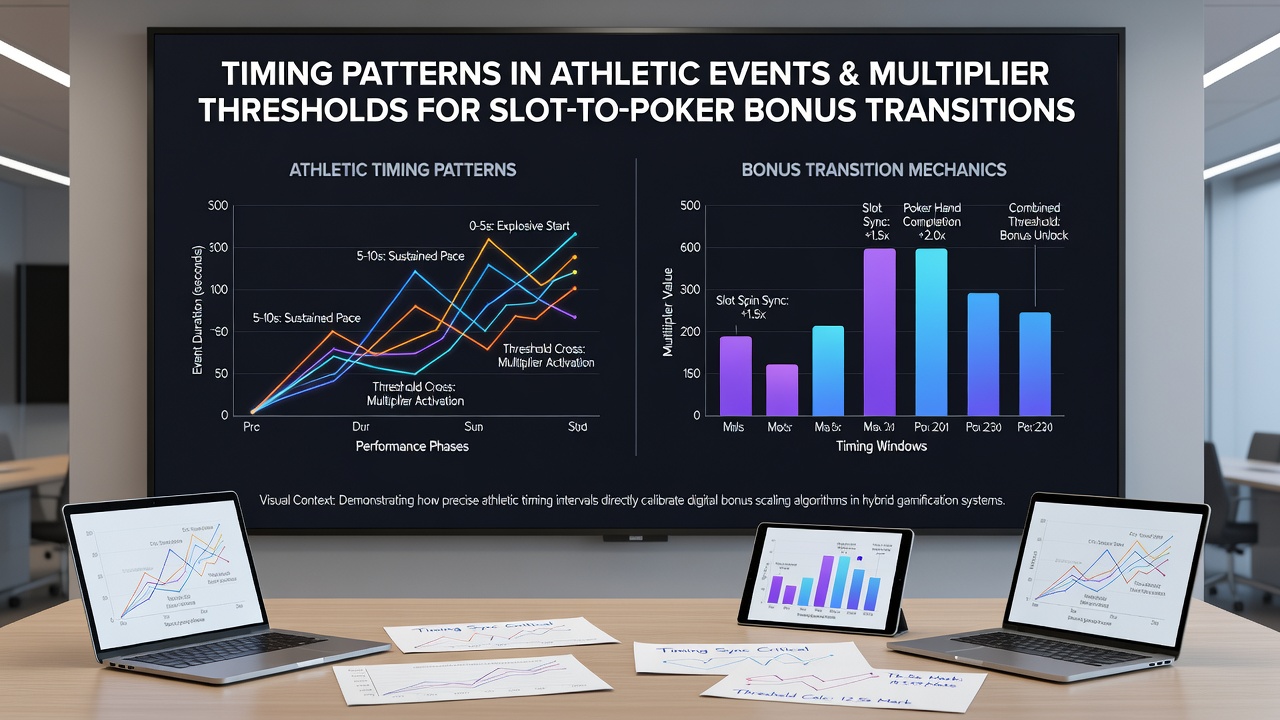 Close-up of handheld screen displaying multiplier thresholds synced with live sports timing